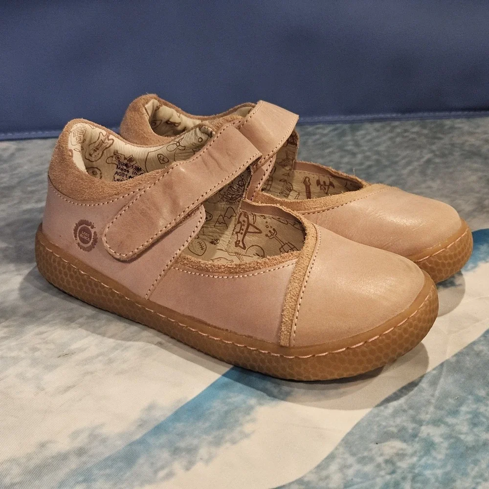 Livie & Luca Mary Jane Shoes Girls Size 13 Pink Leather Hook Loop